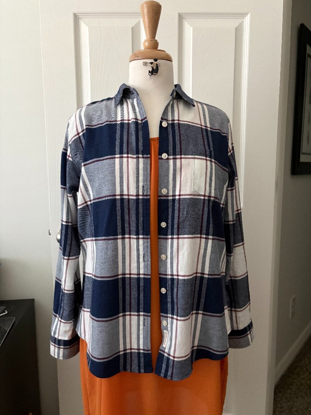 Summer Sale!! Plaid Button Down Shirt Original Weatherproof Vintage Size M